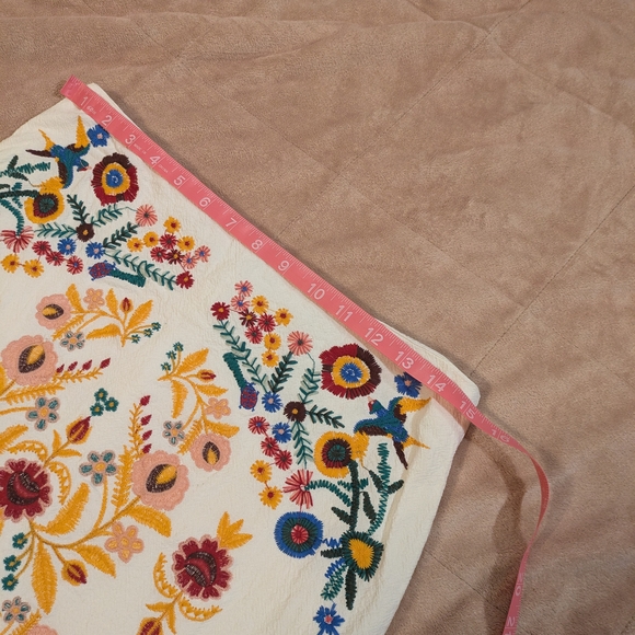 Umgee Cream Skirt with Multicolor Floral Design - Picture 6 of 10